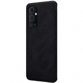 Folio-hoesje voor OnePlus 9 Pro Qin-serie Leereffect