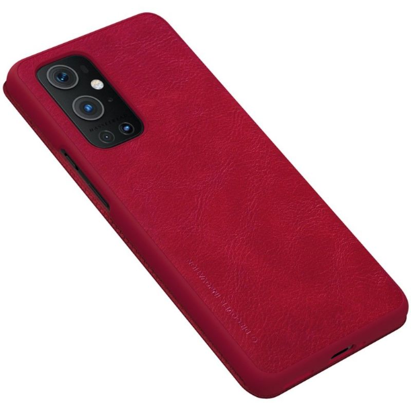 Folio-hoesje voor OnePlus 9 Pro Qin-serie Leereffect
