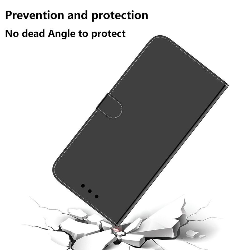Folio-hoesje voor OnePlus 9 Pro Spiegeleffect Van Kunstleer