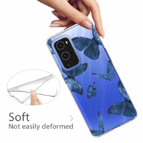 Hoesje voor OnePlus 9 Pro Blauwe Vlinders