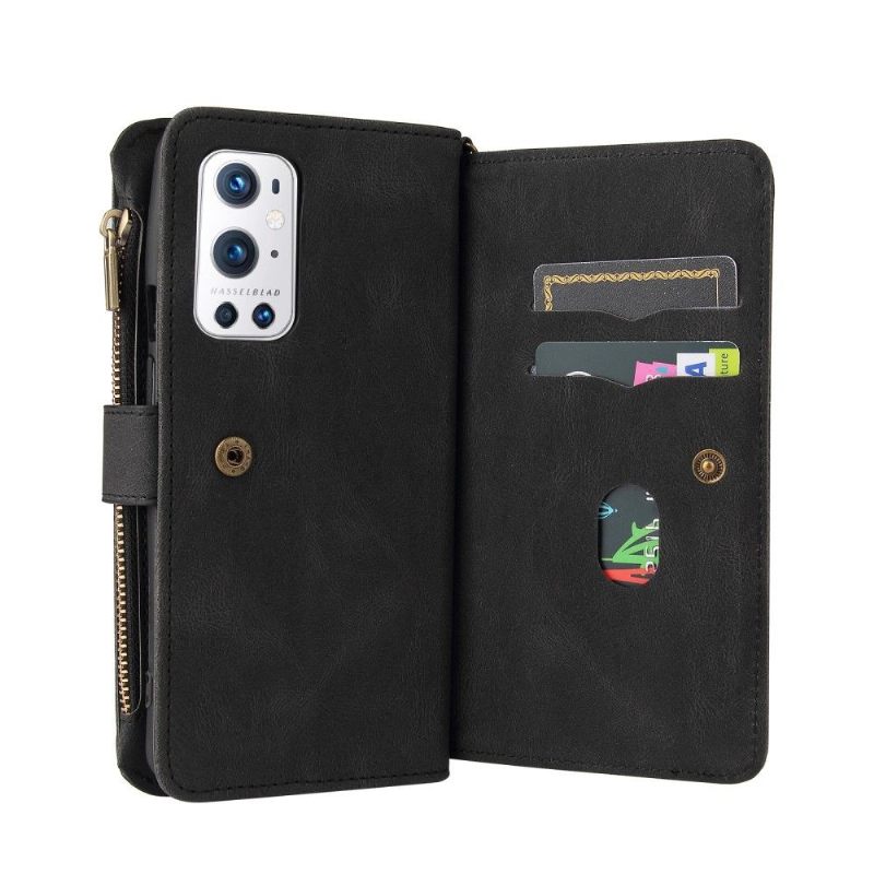 Leren Hoesje voor OnePlus 9 Pro Bescherming Portemonnee Leren Met Ketting