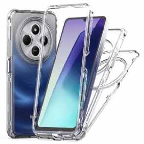 Case Hoesje Poco C75 Telefoonhoesje Transparant Met Frame Aan De Voorzijde