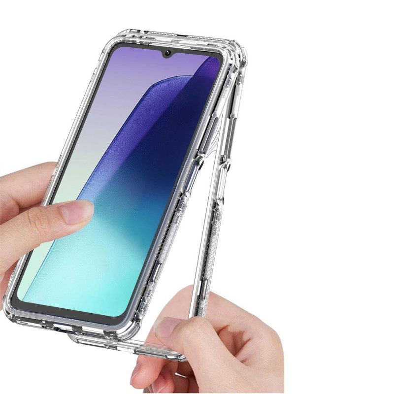 Case Hoesje Poco C75 Telefoonhoesje Transparant Met Frame Aan De Voorzijde