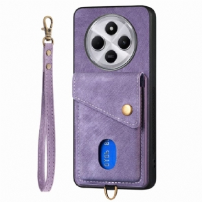 Cover Hoesje Poco C75 Telefoonhoesje Retro Kaarthouder En Standaard