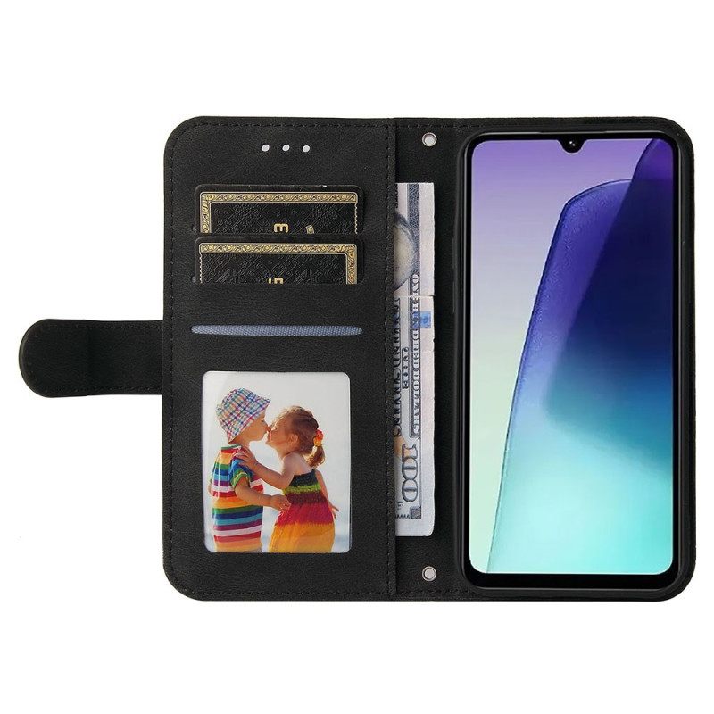 Flip Case Leren Poco C75 Decoratieve Klinknagel