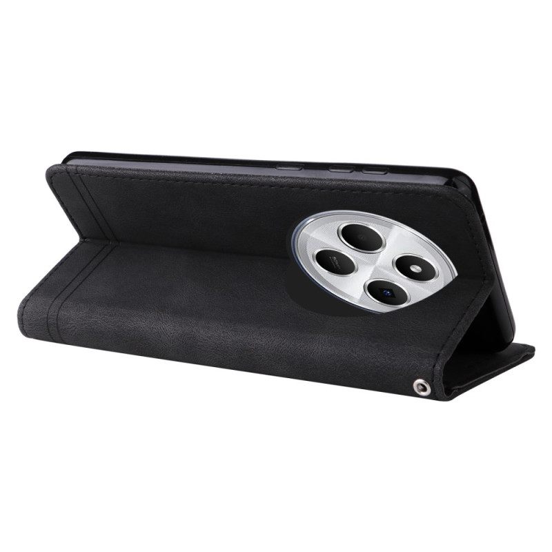 Flip Case Leren Poco C75 Decoratieve Klinknagel