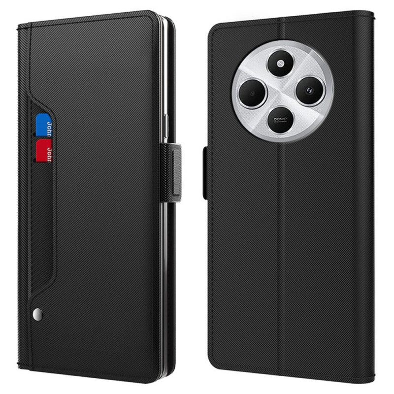 Flip Case Leren Poco C75 Kaarthouder Aan De Voorkant