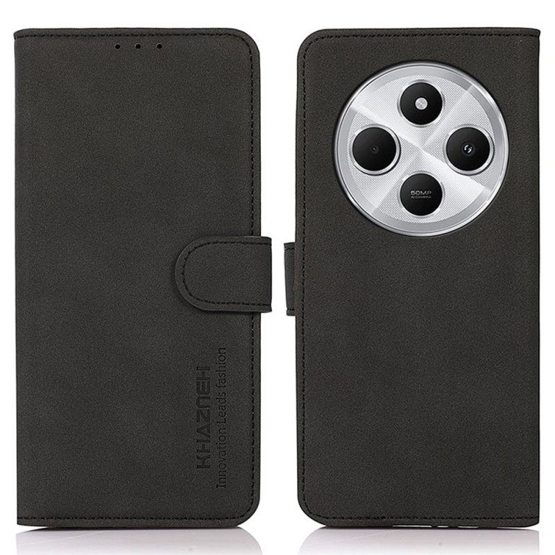 Flip Case Leren Poco C75 Suède Effect Khazneh