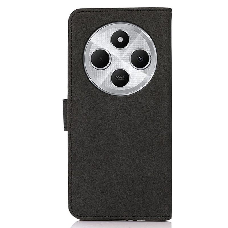 Flip Case Leren Poco C75 Suède Effect Khazneh