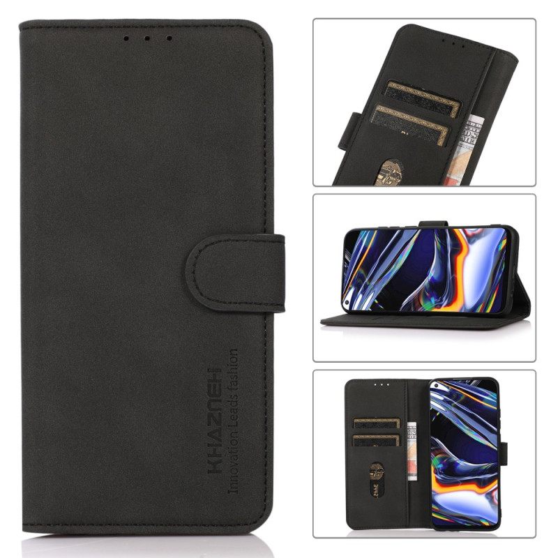 Flip Case Leren Poco C75 Suède Effect Khazneh