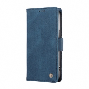 Flip Case Leren Poco C75 Suède-effect Yikatu