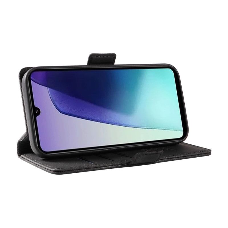 Flip Case Leren Poco C75 Suède-effect Yikatu