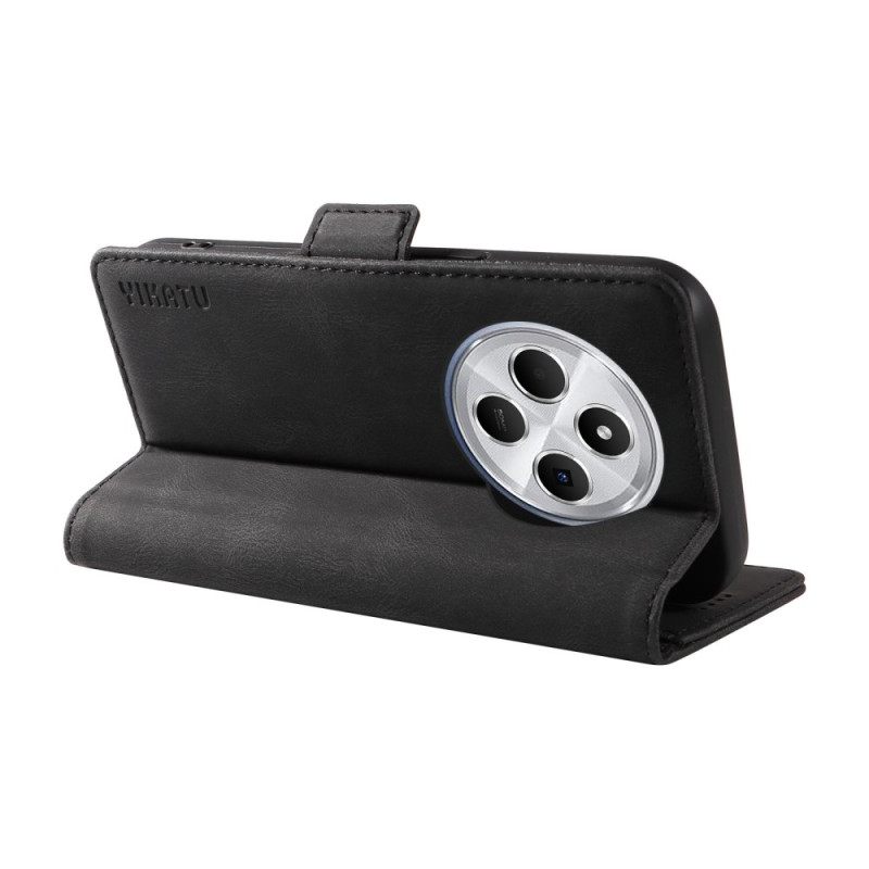 Flip Case Leren Poco C75 Suède-effect Yikatu