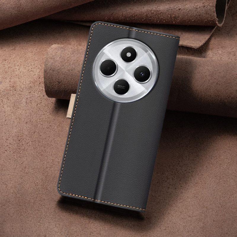 Flip Case Leren Poco C75 Tweekleurige Binfen-kleur