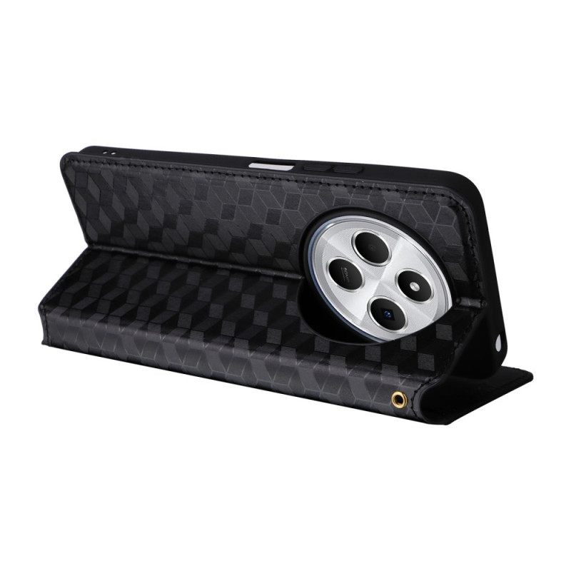 Folio-hoesje Poco C75 Diamantpatroon Bescherming Hoesje