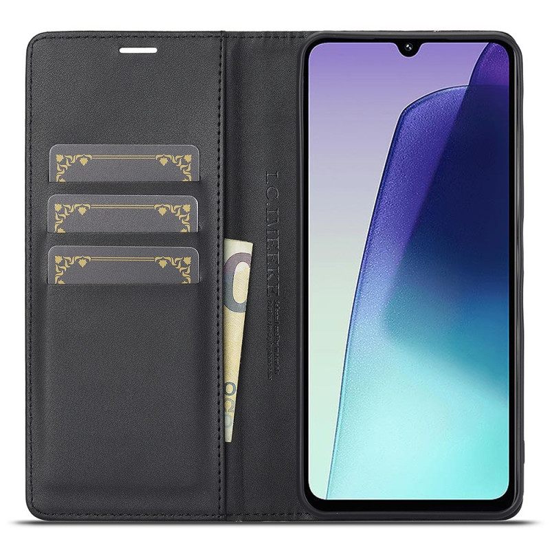 Folio-hoesje Poco C75 Koolstoftextuur