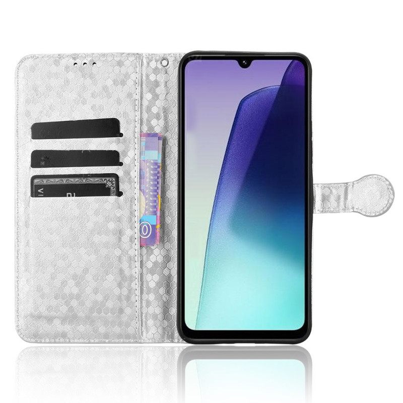 Folio-hoesje Poco C75 Telefoonhoesje Glanzende Stippen Met Bandje