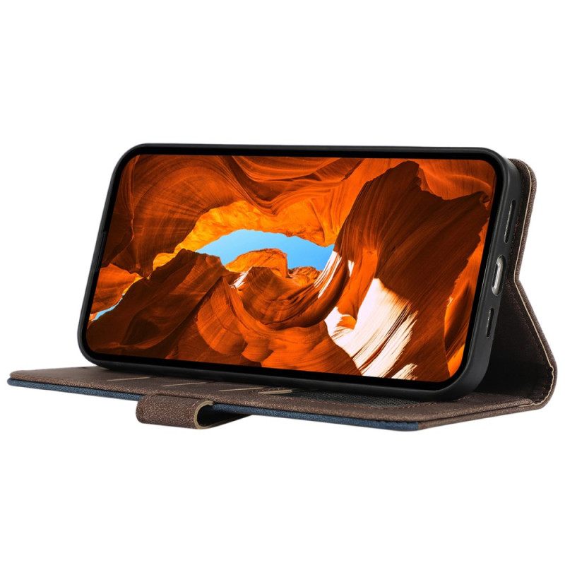 Folio-hoesje Poco C75 Tweekleurig Abeel