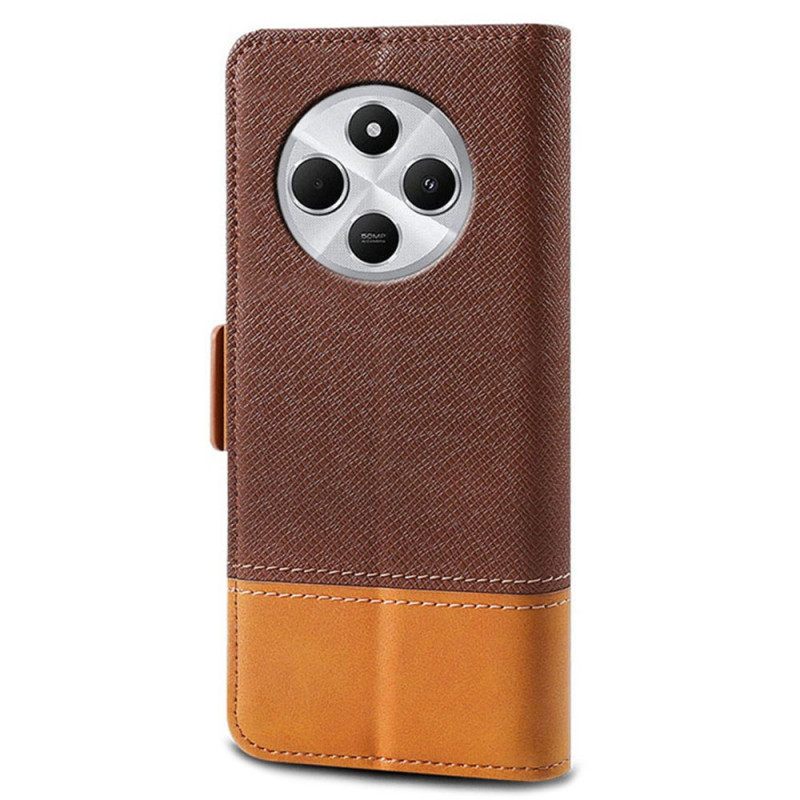 Folio-hoesje Voor Poco C75 Twee Texturen