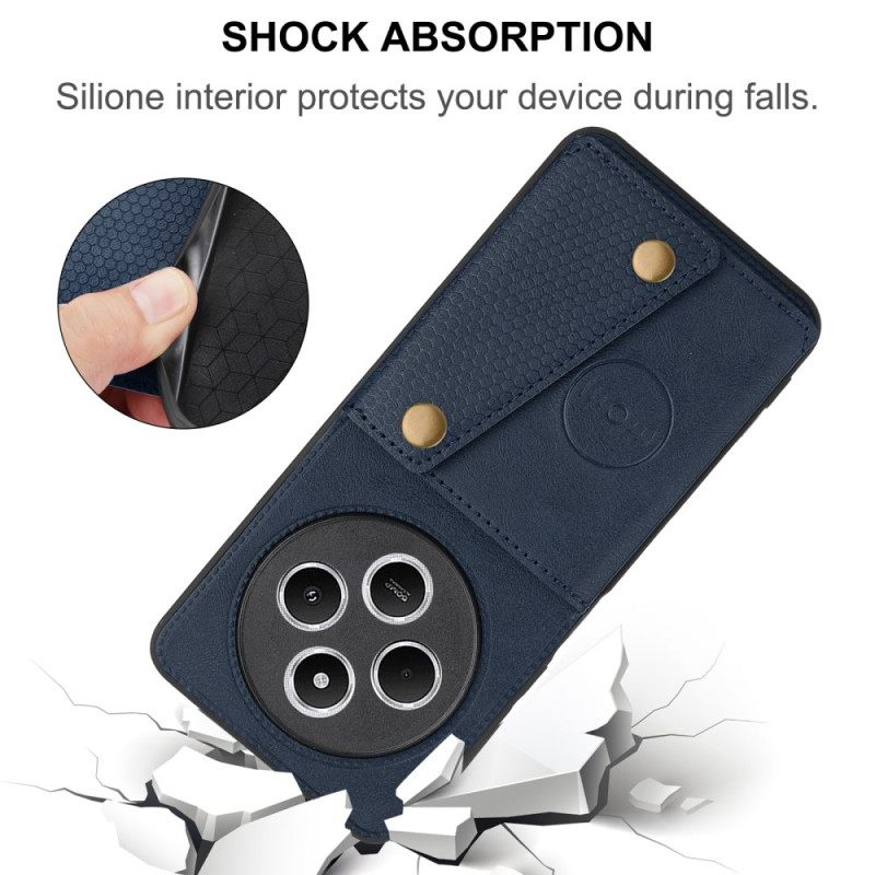 Hoesje Poco C75 Kaarthouder En Standaard Met Ledereffect