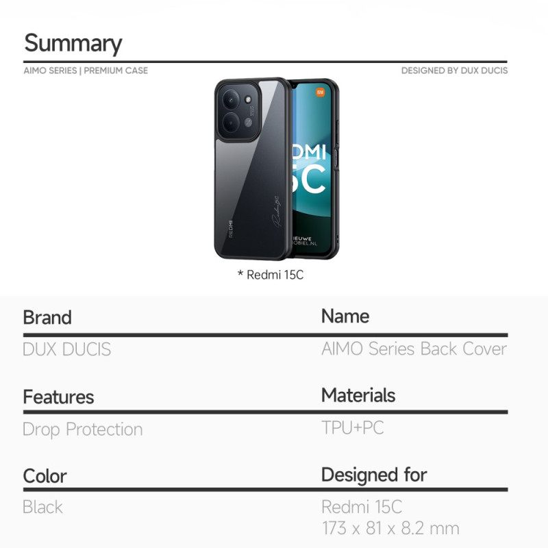 Hoesje Voor Poco C75 Aimo-serie Dux Ducis