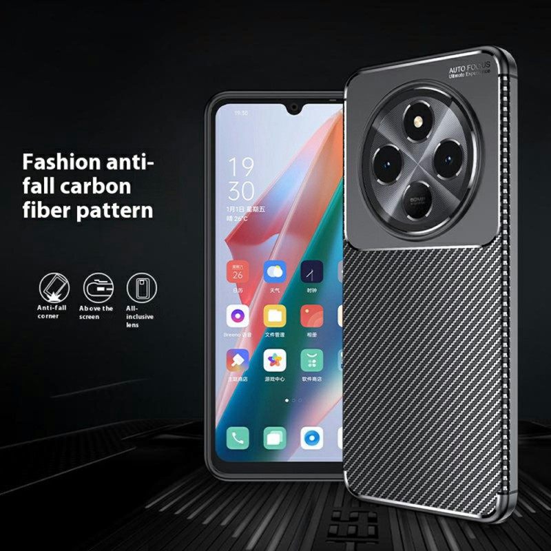 Hoesje Voor Poco C75 Flexibele Koolstofvezel