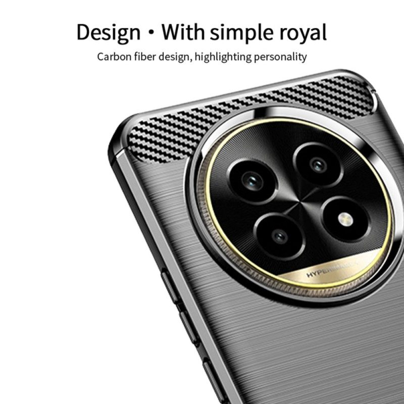 Hoesje Voor Poco C75 Geborstelde Koolstofvezel Mofi