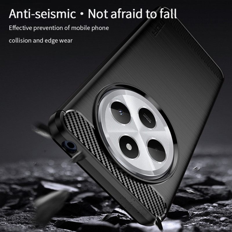 Hoesje Voor Poco C75 Geborstelde Koolstofvezel Mofi