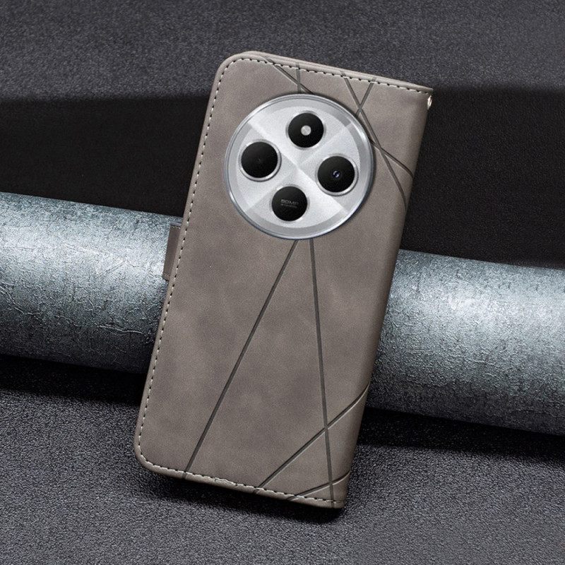 Leren Hoesje Poco C75 Geometrische Binfen Color