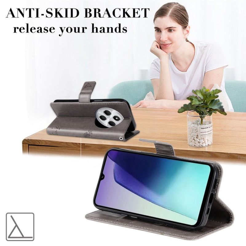 Leren Hoesje Poco C75 Kat En Boom Met Bandje