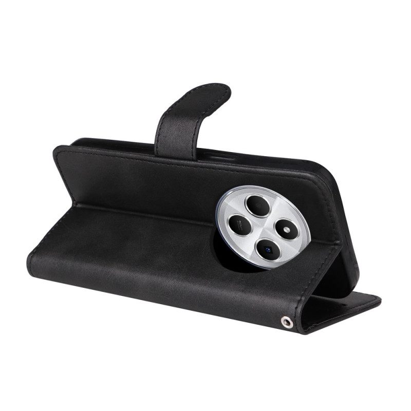 Leren Hoesje Poco C75 Leereffect Met Bandje