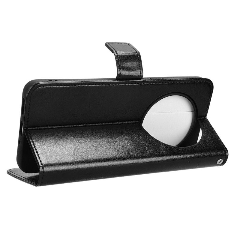 Leren Hoesje Poco C75 Opvallend Kunstleer Met Riempje