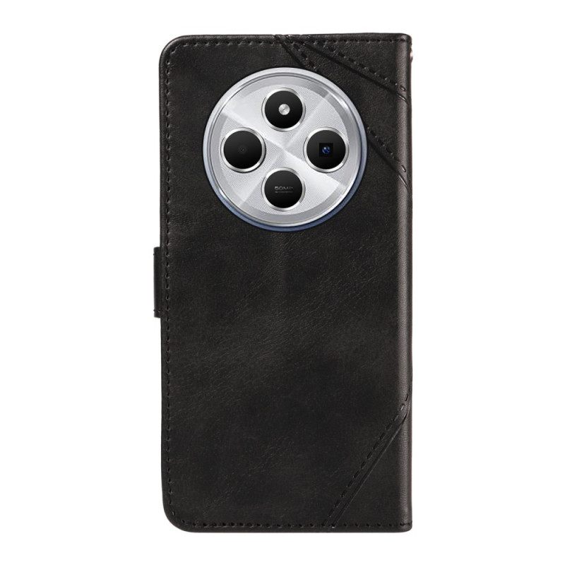 Leren Hoesje Poco C75 Tweekleurige Strepen Bescherming Hoesje