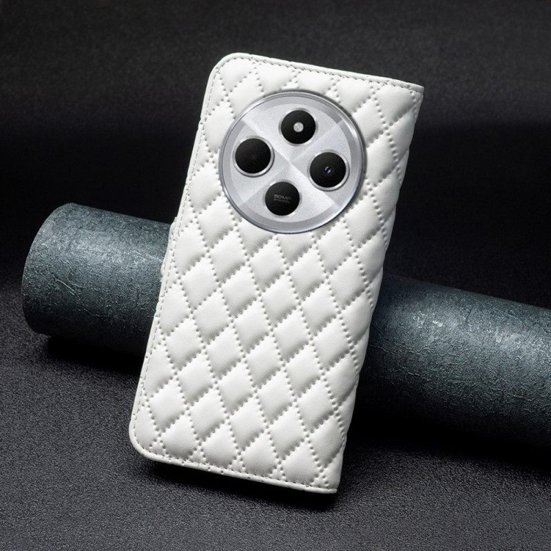 Leren Hoesje Voor Poco C75 Gewatteerde Binfen Kleur