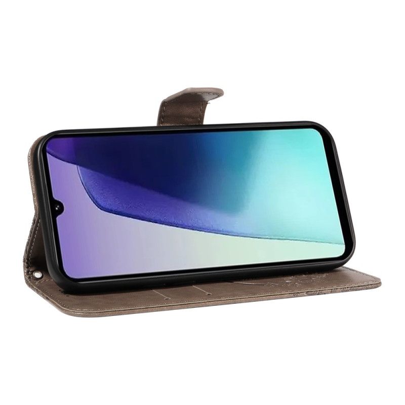 Leren Hoesje Voor Poco C75 Grafische Vlinder