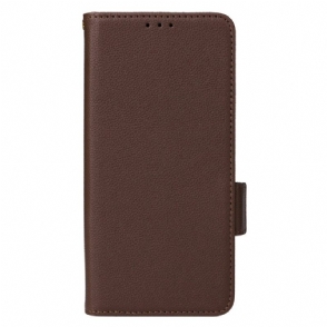 Leren Hoesje Voor Poco C75 Lychee Textuur Met Bandje