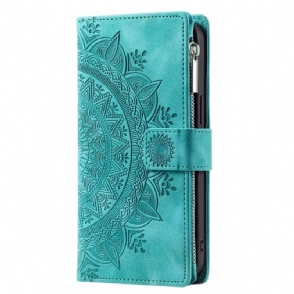 Leren Hoesje Voor Poco C75 Mandala Suède-effect