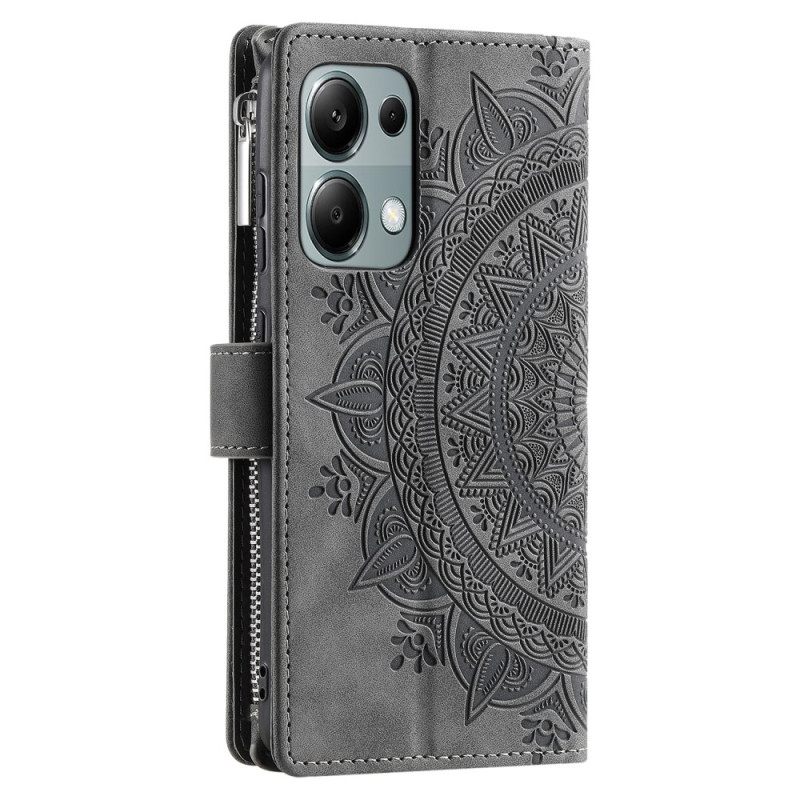 Leren Hoesje Voor Poco C75 Mandala Suède-effect