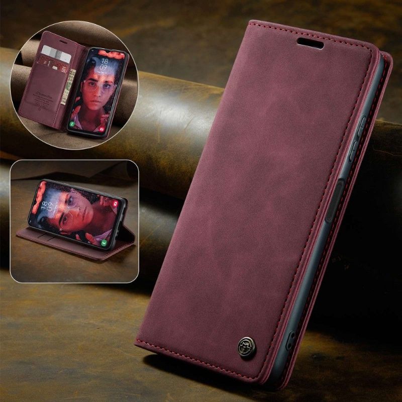 Folio-hoesje voor Samsung Galaxy A13 4G Caseme 013-serie Imitatieleer