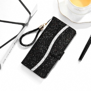 Folio-hoesje voor Samsung Galaxy A13 4G Glitterkaarthouder