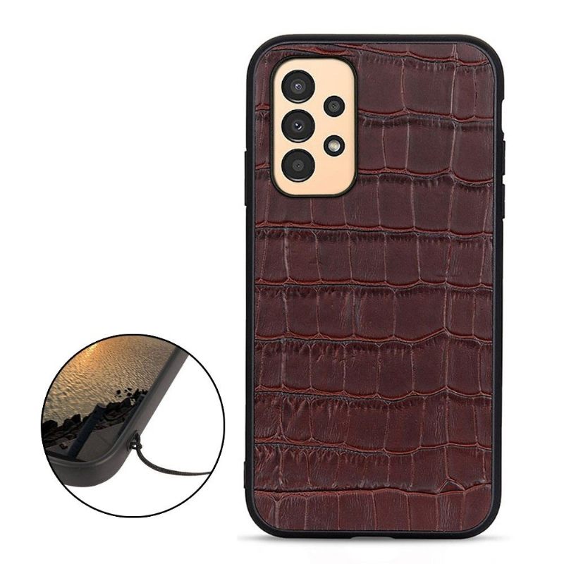 Hoesje voor Samsung Galaxy A13 4G Chique Croco-huidlook