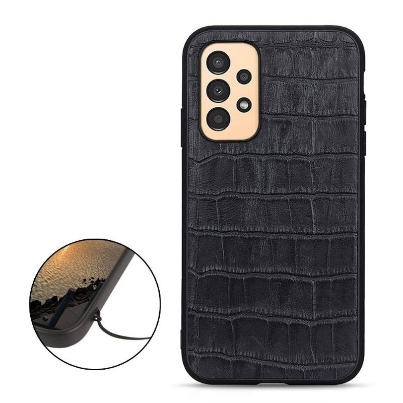 Hoesje voor Samsung Galaxy A13 4G Chique Croco-huidlook