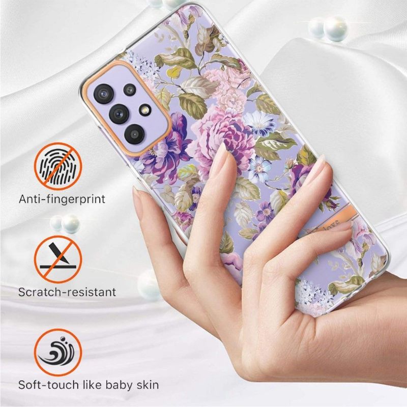 Hoesje voor Samsung Galaxy A13 4G De Violette Pioen
