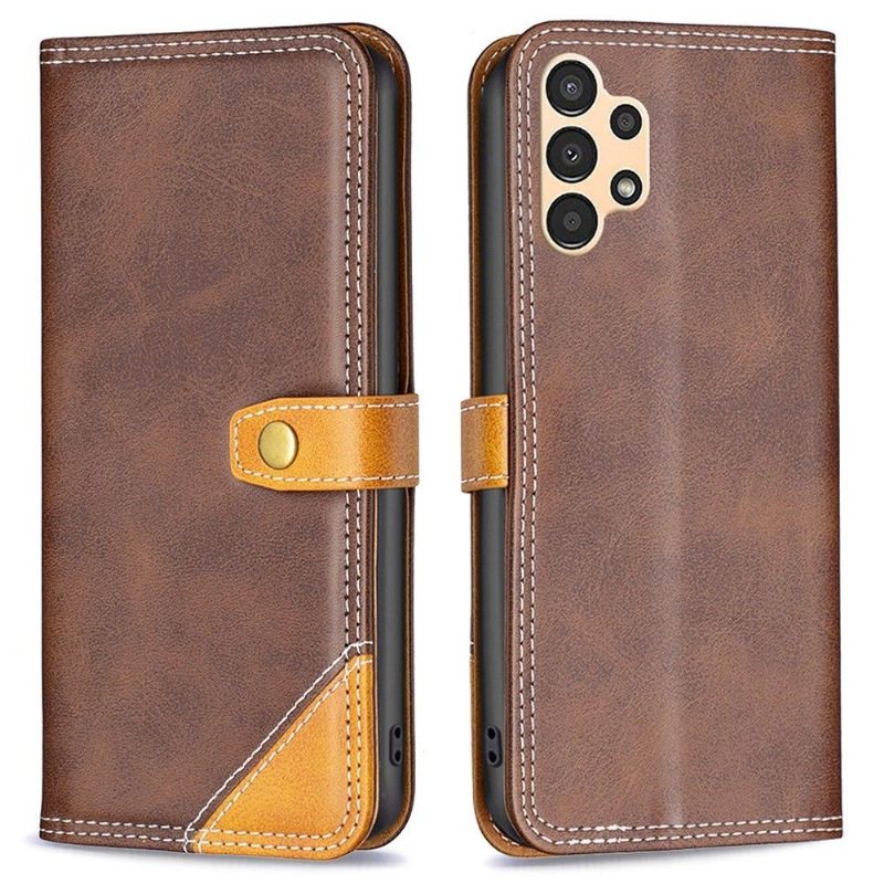 Leren Hoesje voor Samsung Galaxy A13 4G Binfen Series-8 Zichtbare Naden
