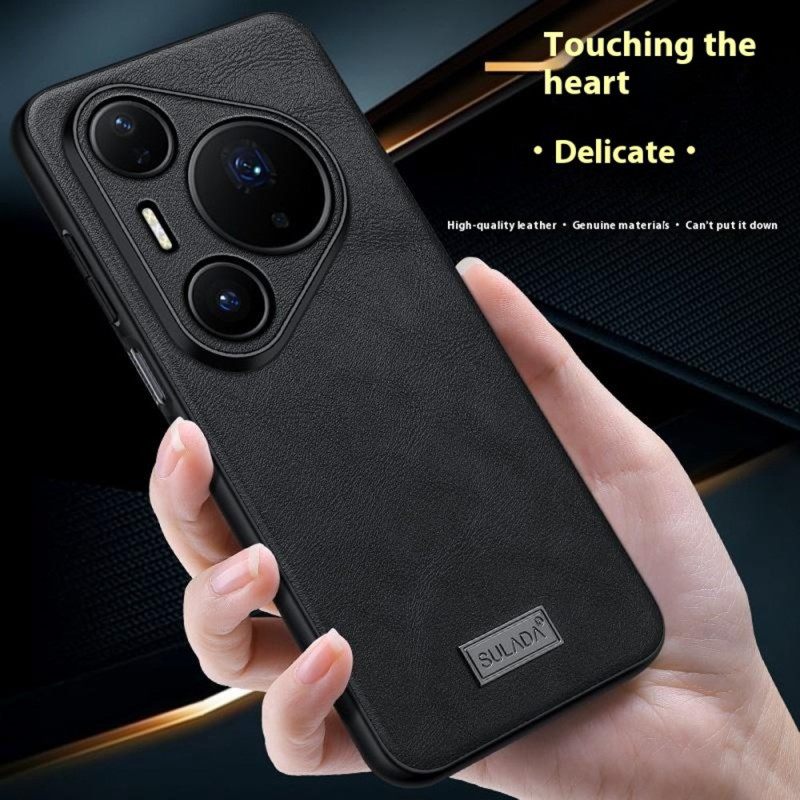 Cover Hoesje Huawei Pura 80 Pro Telefoonhoesje Sulada Lederlook