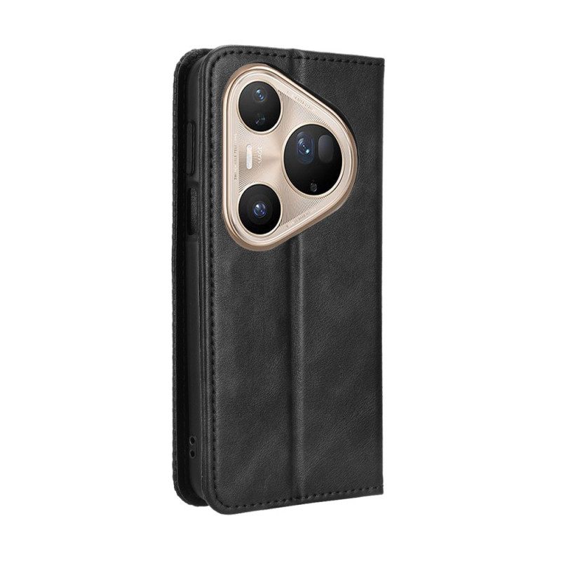 Folio-hoesje Huawei Pura 80 Pro Vintage Rand Bescherming Hoesje