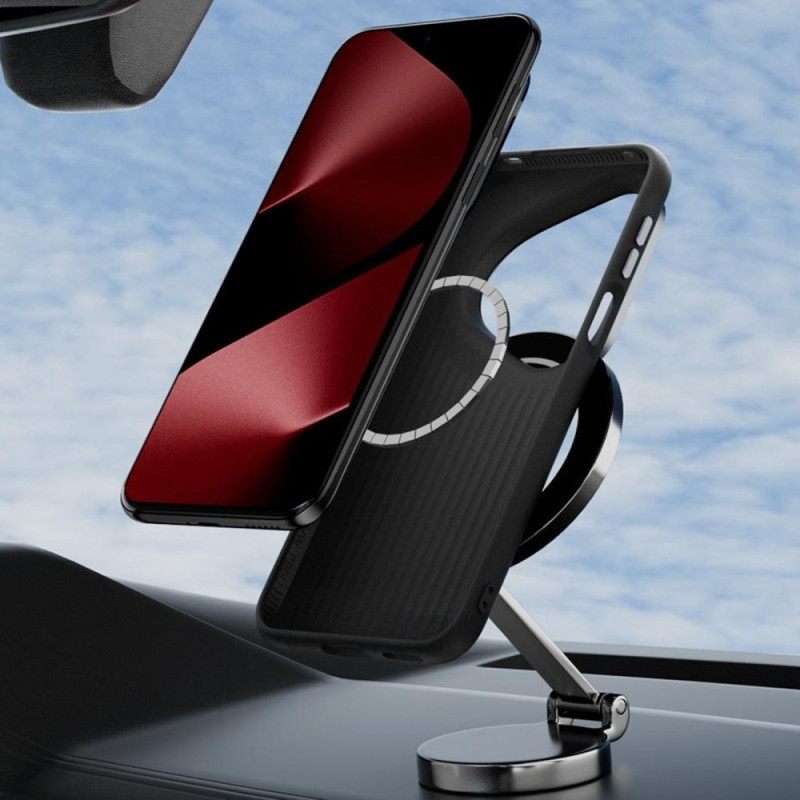 Hoesje Huawei Pura 80 Pro Magsafe Abeel Met Koolstofvezeltextuur