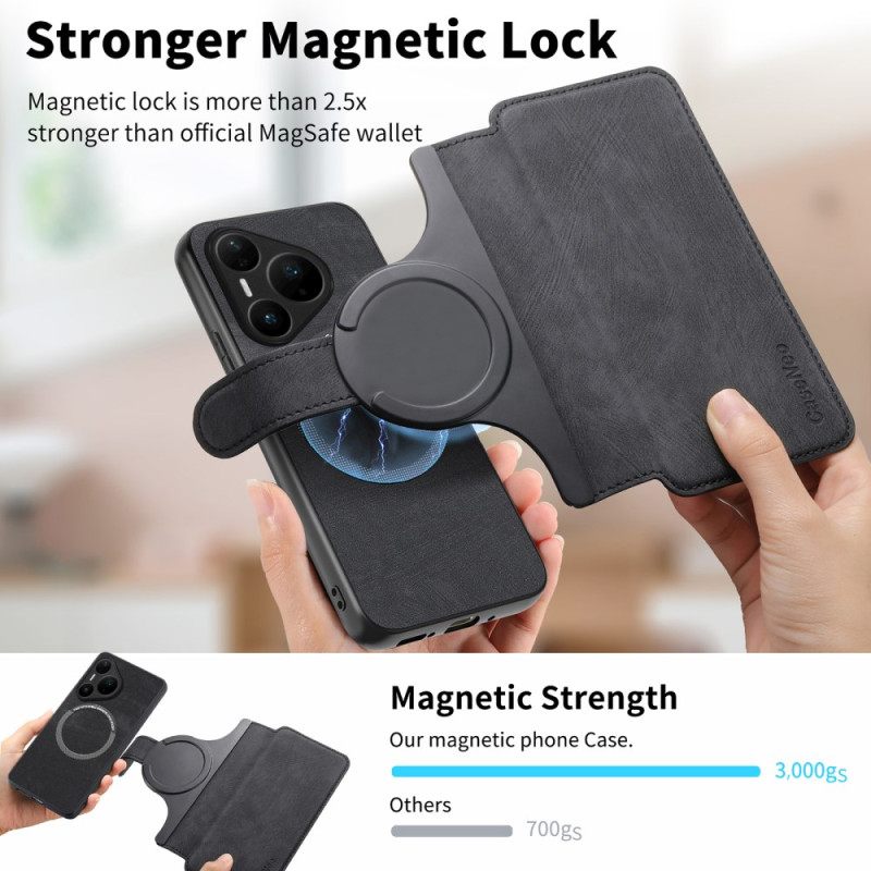 Leren Hoesje Huawei Pura 80 Pro Afneembare Hoes Caseneo Bescherming Hoesje