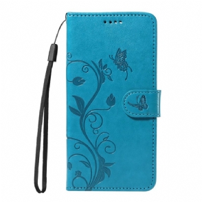 Leren Hoesje Huawei Pura 80 Pro Bloemenpatroon