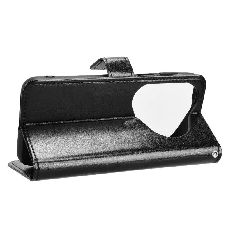 Leren Hoesje Huawei Pura 80 Pro Opvallend Imitatieleer Bescherming Hoesje